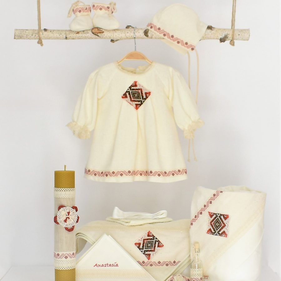 Colecția pentru botez tradițional fetite- Petic Țesut